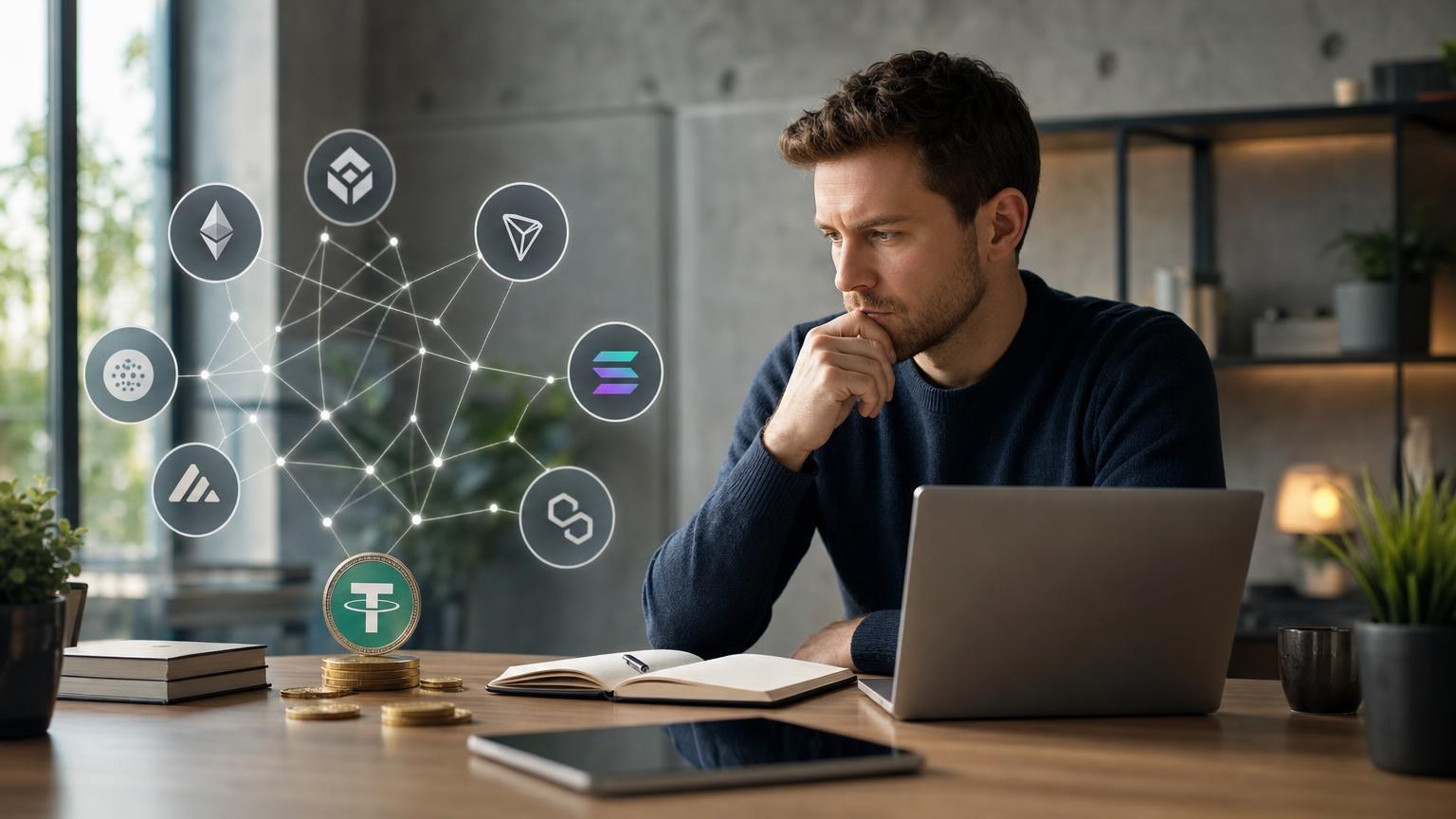 A user comparing the USDT network, receiving address, exchange details, and transaction data before confirming a crypto transfer